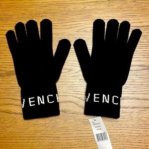 Givenchy Logo Wool Gloves Brand New